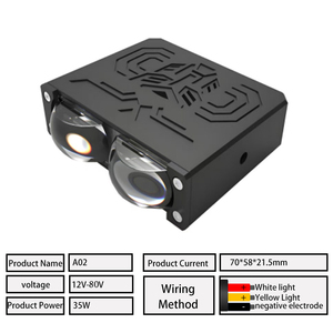 ไฟเสริมภายนอกสอง<span class=keywords><strong>สี</strong></span> <span class=keywords><strong>ขาว</strong></span>-เหลือง 90W แบบเมทริกซ์ เลนส์คู่ ไฟตัดหมอก DRL ไฟเลี้ยว ไฟกระจังหน้ารถยนต์ - Product Image 2