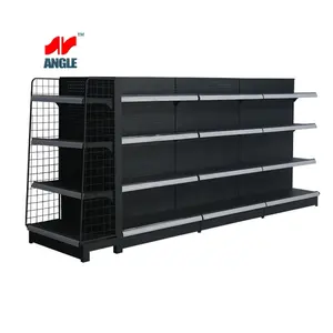 Beliebtes Design Supermarkt Mesh Rückwand Regal Gondel Metall Display Rack Supermarkt Regal Ausrüstung mit Shop-Design