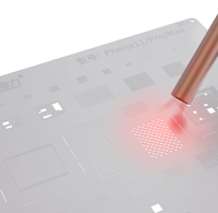 Pochoir de reballage en acier QIANLI pour iPhone 11 12 13 Pro XS MAX XR X 8P 8 7P 7 6S 6plus CPU IC puce étain plantation filet à souder