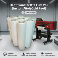 Rouleau de film PET DTF Kenteer Factory Direct 30cm 60cm à haute adhérence, pelable à chaud et à froid instantanément pour l'impression sur t-shirts