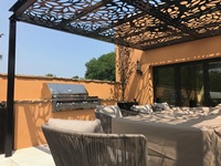 Pergolas de métal verre côtés muraux fer mural motorisé 5 mètres coût pergolas de toit à persiennes-supports bioclimat 6x6