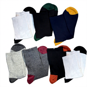 Men Crew Sports <b>Socks</b> Breathable Odor Resistant <b>Moisture</b> Wicking Knitted Casual Daily Wear Summer Solid - Product Image 2
