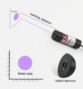 405nm 100mw 3V Violet Dot Laser Module Subassembly with Collimated Beam