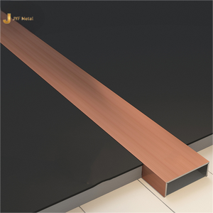 EX210 Muestra gratis Embellecedor de azulejo Espejo dorado moderno Borde de pared de acero inoxidable Decoración Tiras Perfil Perfiles Muebles Embellecedor Piso - Product Image 3