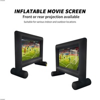 Écran de projection gonflable pour divertissement en intérieur, idéal pour les parcs d'attractions, avec base stable pour usage domestique