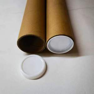 Tubo de Papel Redondo <span class=keywords><strong>Pergamino</strong></span> con Tapa de Plástico, Caja de Embalaje Cilíndrica para Pintura y Caligrafía, Tubos de Pintura en Rollo con Tapa - Product Image 1