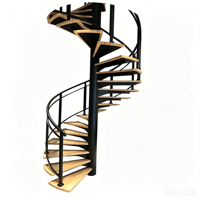 Escaliers en spirale modulaires en acier galvanisé, anti-rouille, préfabriqués, modernes, personnalisés, pour villa, appartement, loft