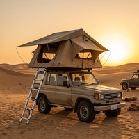 Tente de toit souple à ouverture rapide, imperméable, en tissu Oxford, pour camping en voiture 4 saisons, avec structure en aluminium