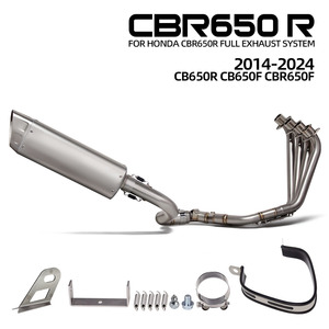 Sistema de Escape Completo para Motocicleta, Modificación de Escape de Carreras, Tubo Delantero, Silenciador Akra para <span class=keywords><strong>Honda</strong></span> CBR650R CB650R CBR650F <span class=keywords><strong>CB650F</strong></span> 2014-2025 - Product Image 6