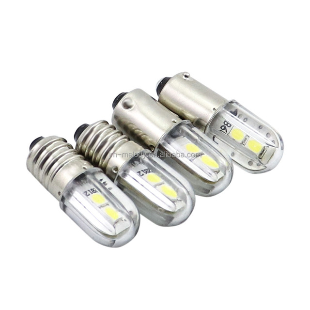 1W E10 Miniature Led Bulb Mini E10 Led Christmas Light Bulb Ba9s 1.5V 2.5V 3V 6V 12V 24V 36V 48V 60V 72V 3-240V AC DC 230V
