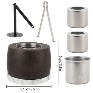 Mini foyer de table personnalisable en béton gris à vendre à chaud avec <span class=keywords><strong>extincteur</strong></span> en acier inoxydable Base en béton - Product Image 2