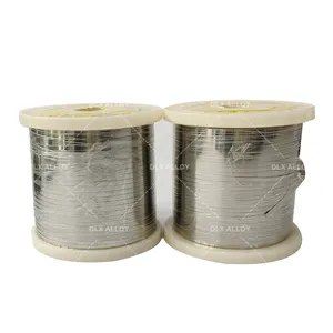 Soft Bright Annealed 0.025mm Nickel Chrome alloy wire nichrome flat wire resistance alloy heating wire for heater coils spools