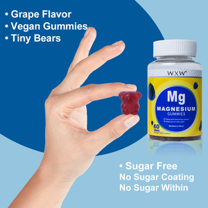 Goma de magnesio y potasio WXW Stock para calma y relajación, goma de magnesio y vitamina, goma de glicinato de magnesio natural - Product Image 3