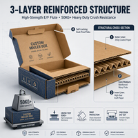 Boîte d'expédition en carton ondulé personnalisée pour Noël, boîte cadeau en carton kraft couleur avec logo, fournisseur d'usine OEM