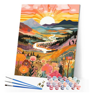 Sayılar tarafından özel boya renkli sahne resim Sunrise DIY 40x50cm tuval boyama numaraları kiti ev dekor - Product Image 1