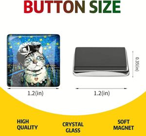 Imanes de Refrigerador Epoxi con Forma Personalizada, Adhesivo Magnético Fuerte, Ecológico, Duradero, Diseño Art Deco, Certificado EN71, Navidad - Product Image 3