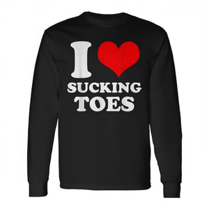 Camiseta de manga larga con diseño de amante de los pies, I Love Sucking Toes - Product Image 2