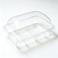 Barquette thermoformée transparente de qualité alimentaire sur mesure avec plusieurs compartiments pour pâtisseries, bonbons et emballages alimentaires
