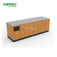 Comptoir de Table de préparation de boissons au café modulaire double face robuste Station murale en bois avec distributeur de tasses pour l'épicerie