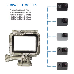 Ngụy trang màu Skeleton trường hợp bảo vệ nhà ở mở Side khung cho GoPro anh hùng 7/6/5 săn bắn ngoài trời - Product Image 5