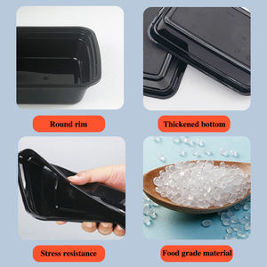 Tedarikçi mikrodalga güvenli şeffaf plastik gıda hazırlık kapları istiflenebilir dikdörtgen tek kullanımlık erişte suşi hamburger bebek maması - Product Image 6