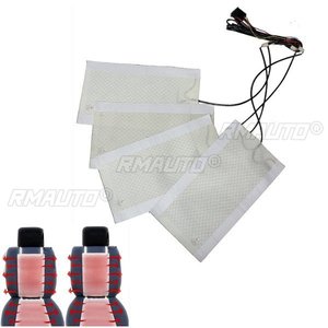 Couvre-sièges chauffants universels en fibre de carbone pour 2 sièges, 4 plaques chauffantes 12V, 2 boutons, interrupteur 5 niveaux, pour l'hiver - Product Image 6