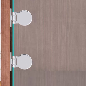 Bisagra de puerta de vidrio de 180 grados de forma redonda Bisagra de pivote de vidrio redondo para puerta de baño Bisagra de puerta de vidrio de cuarto de Ducha - Product Image 6