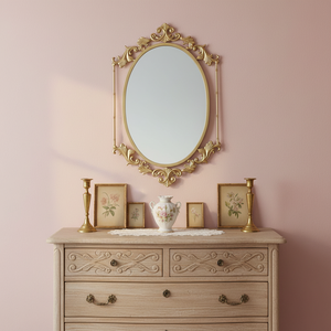 Francés <span class=keywords><strong>Art</strong></span> Deco Pared de lujo decorativo espejo dorado diseño elegante para dormitorio sala de estar baño Villa Hotel apartamento - Product Image 1