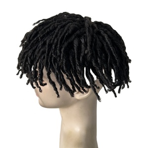 Sistema de Peluca de Cabello Humano Brasileño <span class=keywords><strong>para</strong></span> Hombre, con Parches de Cabello <span class=keywords><strong>Corto</strong></span> Trenzado de Ganchillo, Estilo <span class=keywords><strong>Afro</strong></span>, de Encaje Completo, 8x10 - Product Image 1