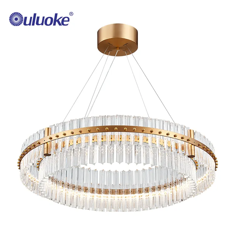 Éclairage d'intérieur de luxe, salon, maison, hôtel, Bar, haute luminosité, pendentif en verre en acier inoxydable