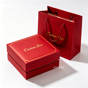 Boîte d'emballage pour bijoux recyclable, boîte d'emballage cosmétique <span class=keywords><strong>de</strong></span> <span class=keywords><strong>luxe</strong></span> personnalisée faite à la main, boîte cadeau avec <span class=keywords><strong>sac</strong></span> en papier - Product Image 1