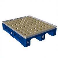 Palette en plastique injecté PP, caisse d'entrepôt 1195 x 1000 x 51 mm, bac de transport industriel