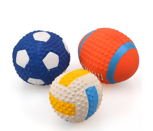 Resistente eco-friendly in lattice cane masticare Squeaky palla giocattolo/calcio/calcio/Tennis per la pulizia dei denti - Product Image 2