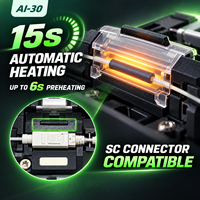 Soudeuse par fusion à alignement de cœur pour lignes troncales AI-30, à arc automatique et 6 moteurs, pour projets de réseaux de fibres optiques de qualité opérateur