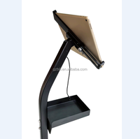 Support de sol autonome EStand pour tablette de sécurité avec imprimante, plateau pour accessoires et support verrouillable pour tablettes de 7, 8, 9, 10, 11, 12, 13 pouces