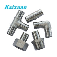 F1/2x1/2P PEX Acier inoxydable 304 316 Port complet F1807 400 # Vanne à bille (ASTM F1807 Raccord à sertir PEX sans plomb)
