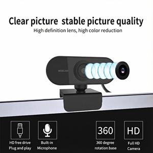 Caméra <span class=keywords><strong>Web</strong></span> HD 1080P pour PC avec microphone, cache-caméra circulaire pour la protection de la vie privée, caméra <span class=keywords><strong>Web</strong></span> USB Plug and Play - Product Image 5