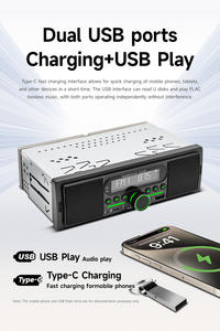 Autoradio BQCC 1DIN Lecteur MP3 Double USB Stéréo LED Couleur RCA Audio Double BT LCD FM/AM/RDS/AUX Suivi de Localisation Haut-parleur Intégré - Product Image 4