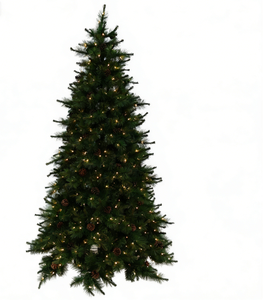 <span class=keywords><strong>Sapin</strong></span> <span class=keywords><strong>de</strong></span> Noël artificiel en pin <span class=keywords><strong>de</strong></span> 2,3 m pré-décoré avec base autoportante, résistant aux intempéries, écologique, pour la maison, les fêtes, l'intérieur et usage commercial - Product Image 4