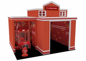 Aire de jeux intérieure petite taille, équipement de ville, maison de jeux de rôle, pour enfants, bon marché - Product Image 2
