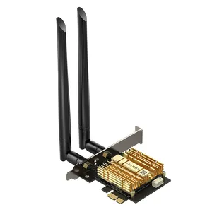 Groothandel 5ghz wifi adapter card-Edup Tri-Band 2.4Ghz/5Ghz/6Ghz Pci-E Wifi Adapter AX3000 BT5.2 Wifi 6E AX210NGW netwerk Kaarten