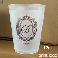 Gobelet réutilisable givré en PET/PP/PS de 9oz et 5oz, verre à shot incassable pour enterrement de vie de jeune fille, mariage, fête, avec logo personnalisé