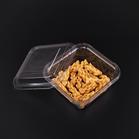 Boîte à burger transparente jetable en PET/RPET de 30 oz avec couvercle séparé, conteneur alimentaire en plastique transparent pour boulangerie, gâteau roulé, pain et gâteaux