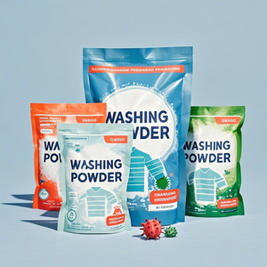 Kustom dicetak plastik mudah terurai 100g 1Kg 2kg tas kemasan bubuk deterjen cucian kantong bubuk cuci - Product Image 4