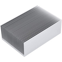 Grand dissipateur thermique en aluminium 27 ailettes en oxyde d'argent pour module IC PC ordinateur LED PCB découpe personnalisée pliage soudage traitement