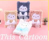 Offre Spéciale populaire B6 école dessin animé en peluche cahier enfants mignon en peluche journal Kawaii couverture en peluche cadeau cahier