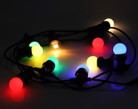 Lampe lanterne miniature LED RGB colorée en plastique imperméable IP65 pour extérieur, 1W G45, E27 AC220-240V Ra60 30000h, ampoule décorative