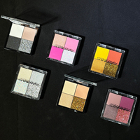 Formule sans talc Fard à paupières végétalien Shimmer Matte Poudre pressée Logo personnalisé Fard à paupières Palette Surligneur Poudre