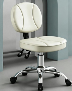 Sillón de Barbero Moderno de Cuero, Silla de Estilismo Ajustable con Ruedas para Salón de Belleza y Estudio - Product Image 4