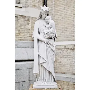 Décoration de jardin extérieur Religion naturelle Statue en marbre Sculpture blanche et sculpture en pierre Statue en marbre